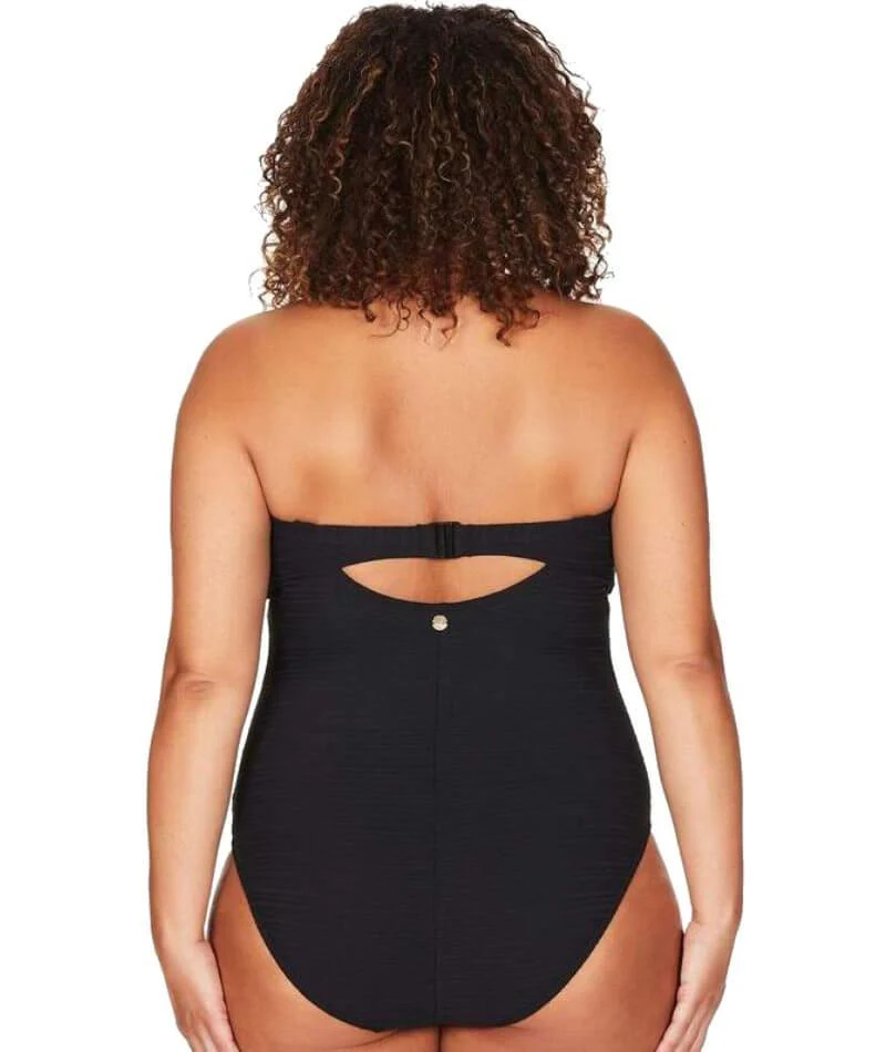 Artesands Aria Botticelli Twist Front Bandeau D-DD Cup One Piece Swimsuit - Black - Image 2