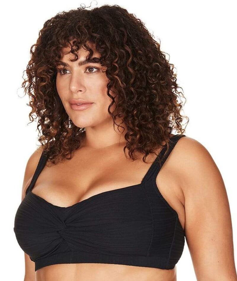 Artesands Aria Botticelli Twist Front C-DD Cup Bikini Top - Black - Image 3