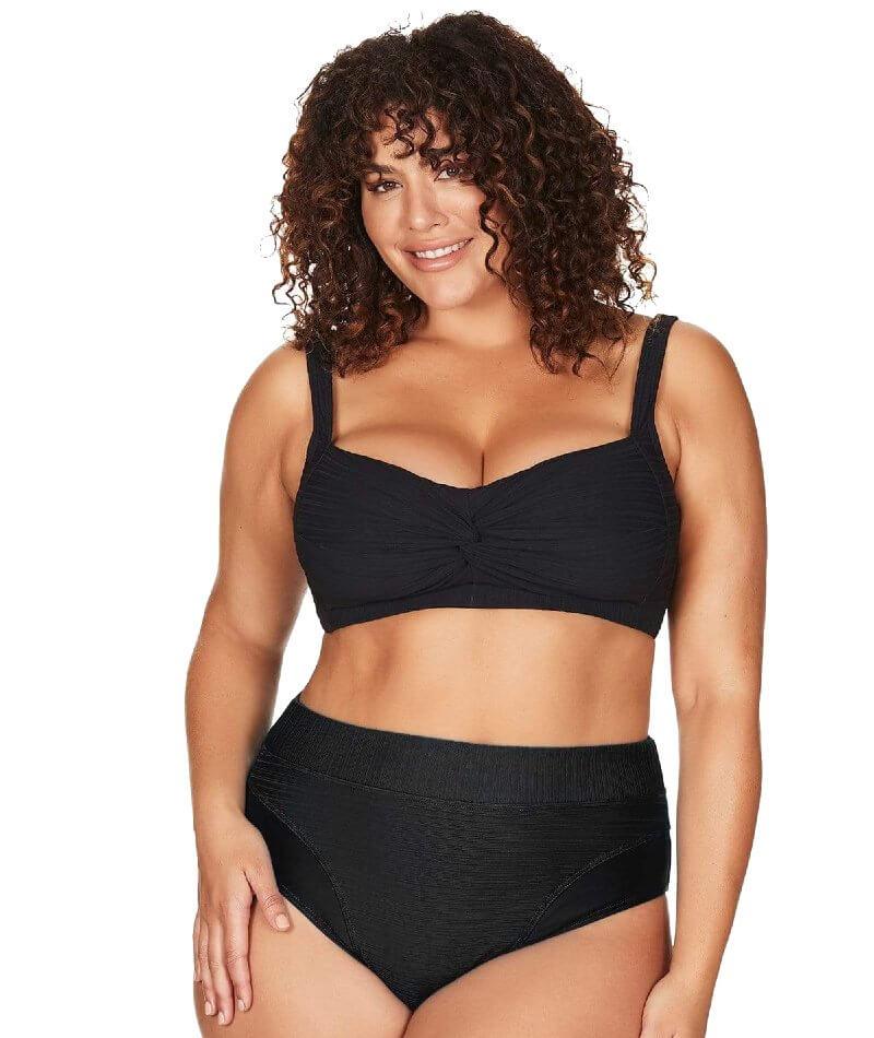 Artesands Aria Botticelli Twist Front C-DD Cup Bikini Top - Black - Image 5
