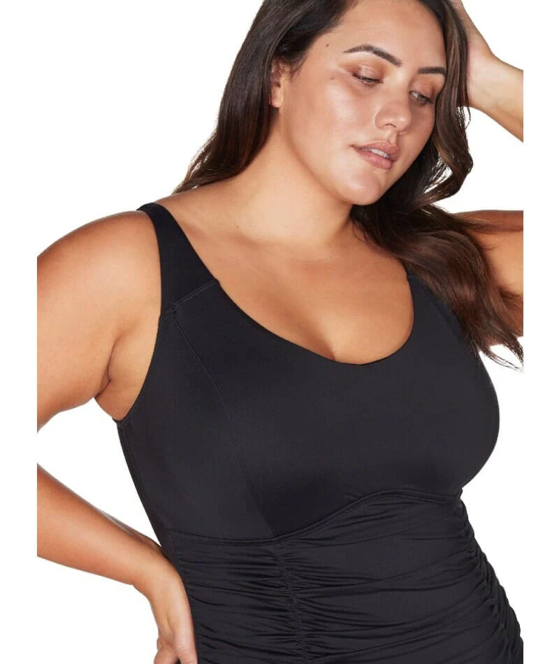 Artesands Hues Raphael Underwire E-F Cup One Piece Swimsuit - Black - Image 4
