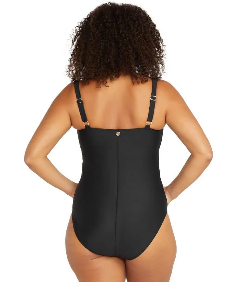 Artesands Hues Raphael Underwire E-F Cup One Piece Swimsuit - Black - Image 5