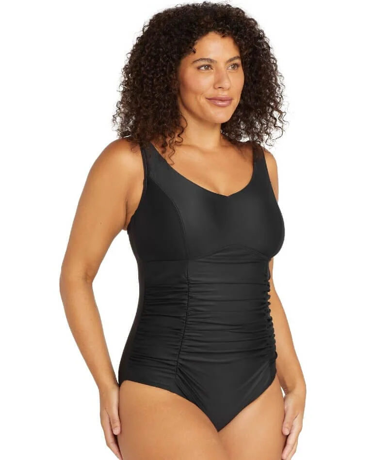 Artesands Hues Raphael Underwire E-F Cup One Piece Swimsuit - Black - Image 6