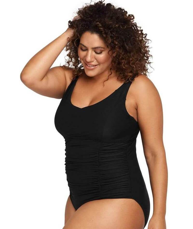 Artesands Hues Raphael Underwire E-F Cup One Piece Swimsuit - Black - Image 4