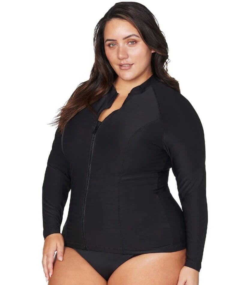 Artesands Hues Seurat Sun Safe Long Sleeve Rash Top - Black - Image 3