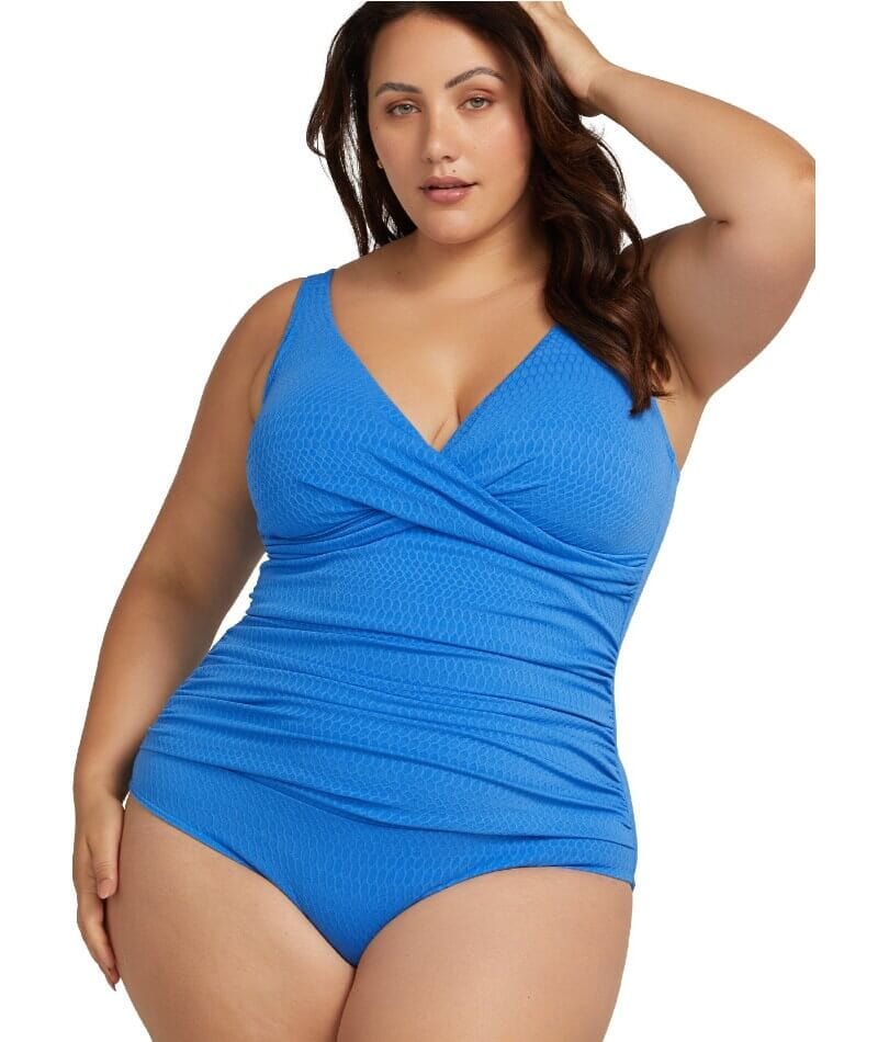 Artesands Nefertiti Delacroix Cross Front D-G Cup One Piece Swimsuit - Blue