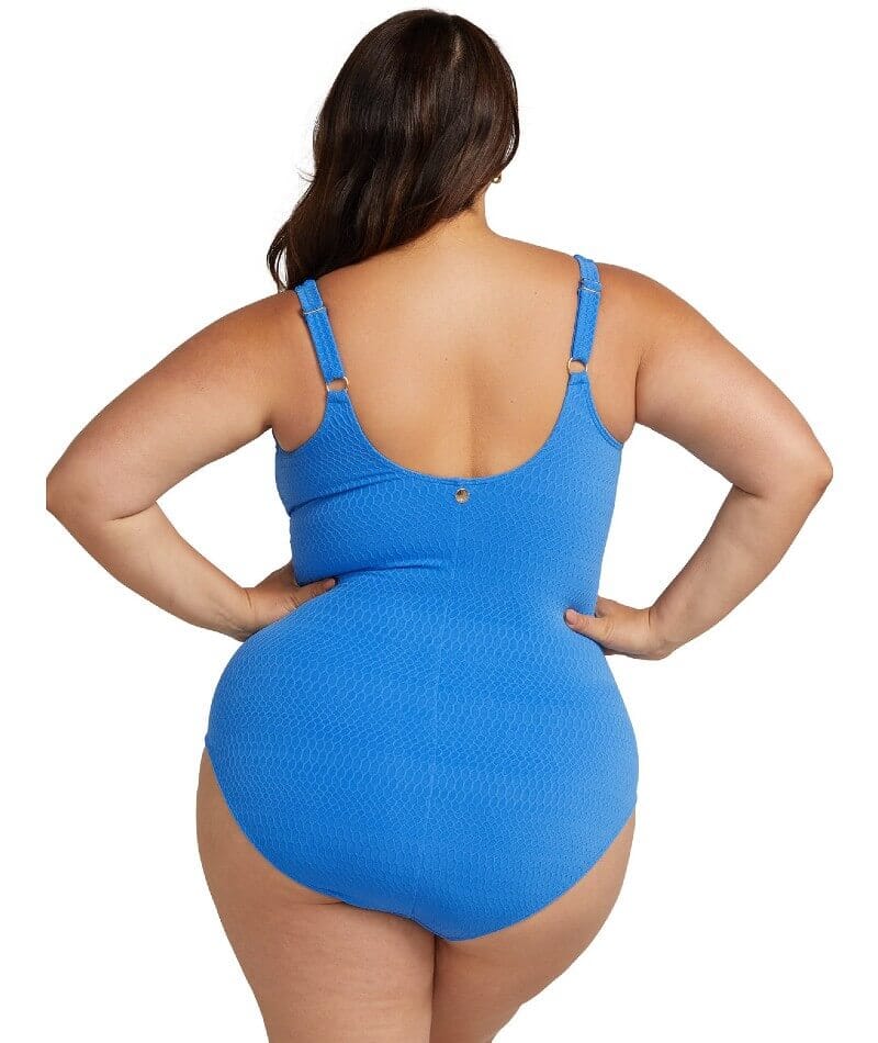 Artesands Nefertiti Delacroix Cross Front D-G Cup One Piece Swimsuit - Blue - Image 2