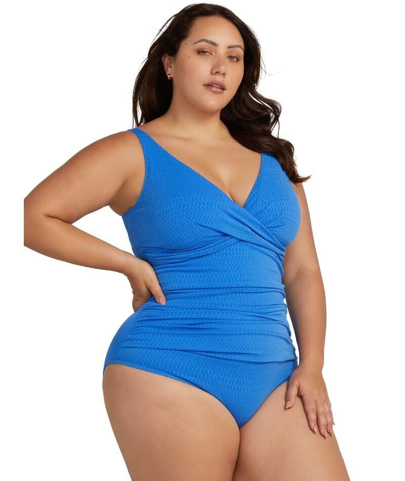 Artesands Nefertiti Delacroix Cross Front D-G Cup One Piece Swimsuit - Blue - Image 3