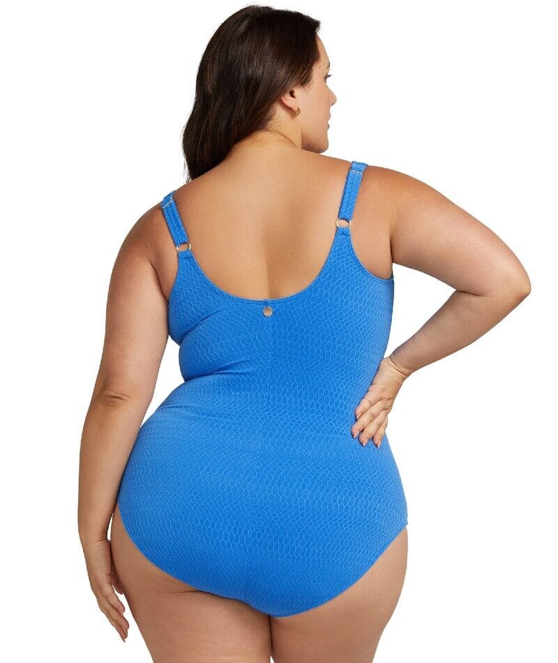 Artesands Nefertiti Manet Frill One Piece Swimsuit - Blue - Image 2