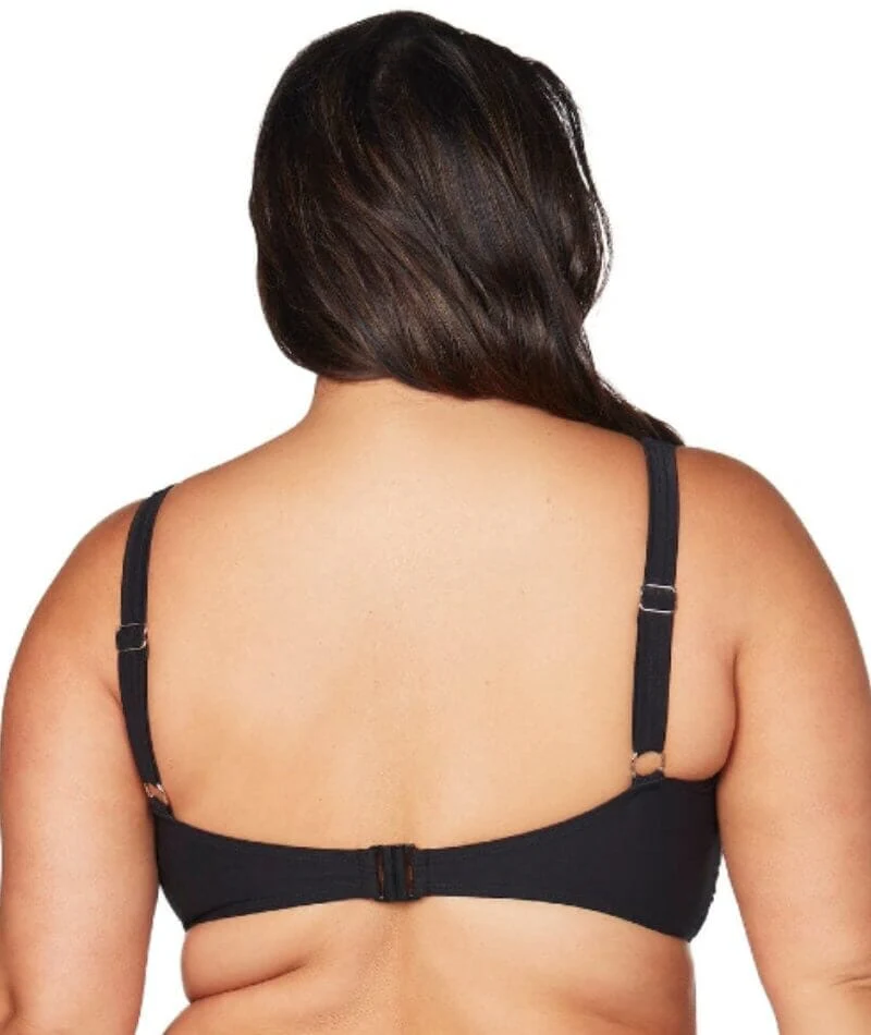 Artesands Recycled Hues Delacroix Cross Front D-G Cup Bikini Top - Black - Image 2