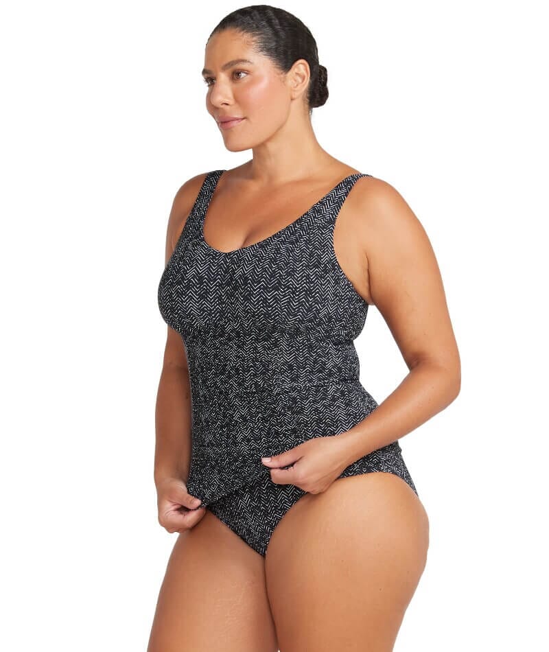 Artesands Zig Zag Raphael E-F Cup Underwire Tankini Top - Black - Image 7