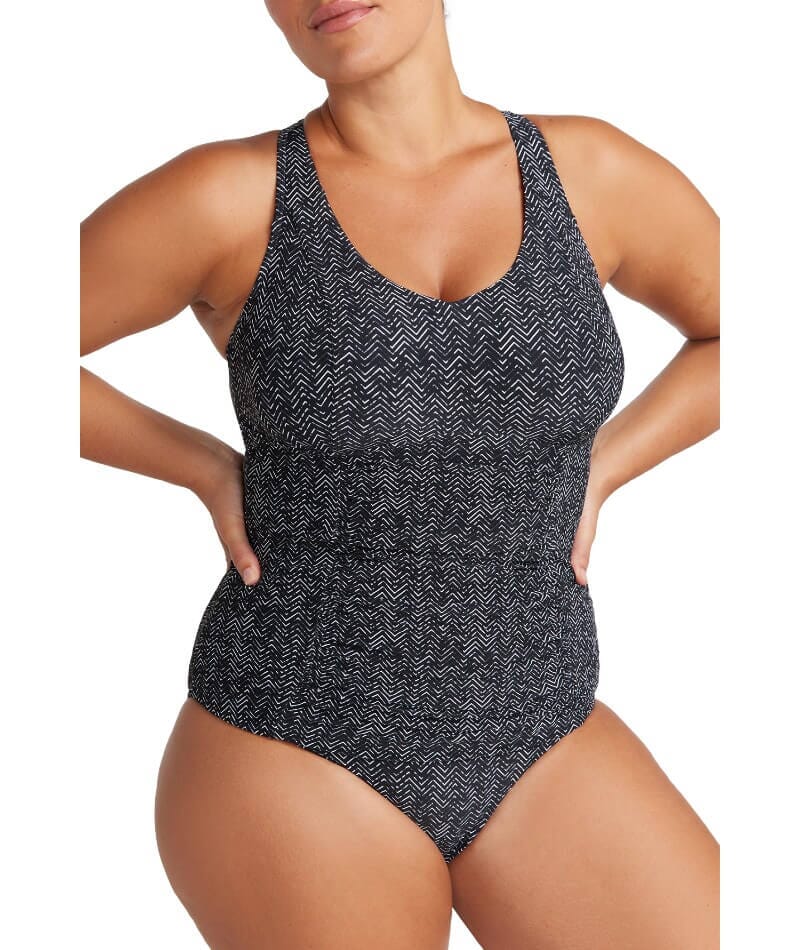 Artesands Zig Zag Raphael E-F Cup Underwire Tankini Top - Black - Image 9