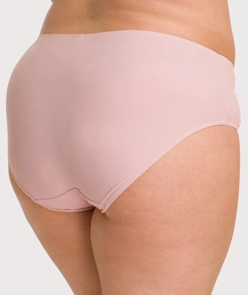 Ava & Audrey Jacqueline Full Brief with Lace - Blush - Image 5
