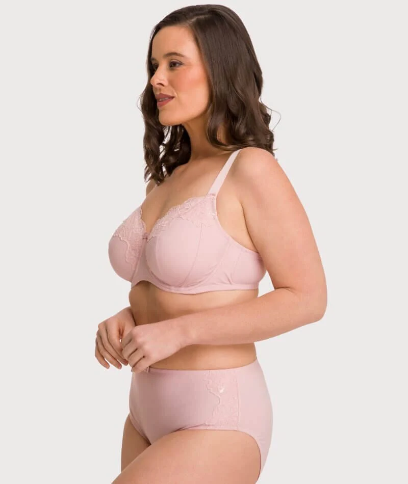 Ava & Audrey Jacqueline Full Brief with Lace - Blush - Image 7