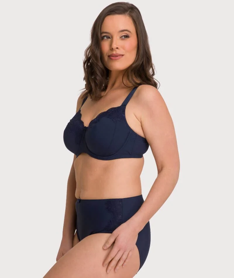 Ava & Audrey Jacqueline Full Brief with Lace - Sapphire - Image 7