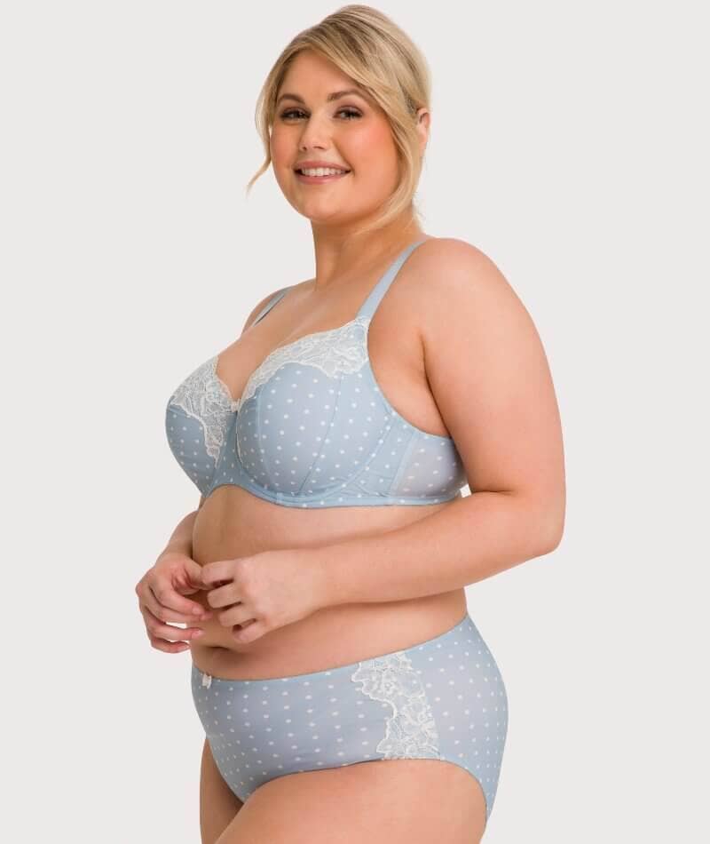 Ava & Audrey Jacqueline Full Cup Underwired Bra - Blue/Ivory - Image 12