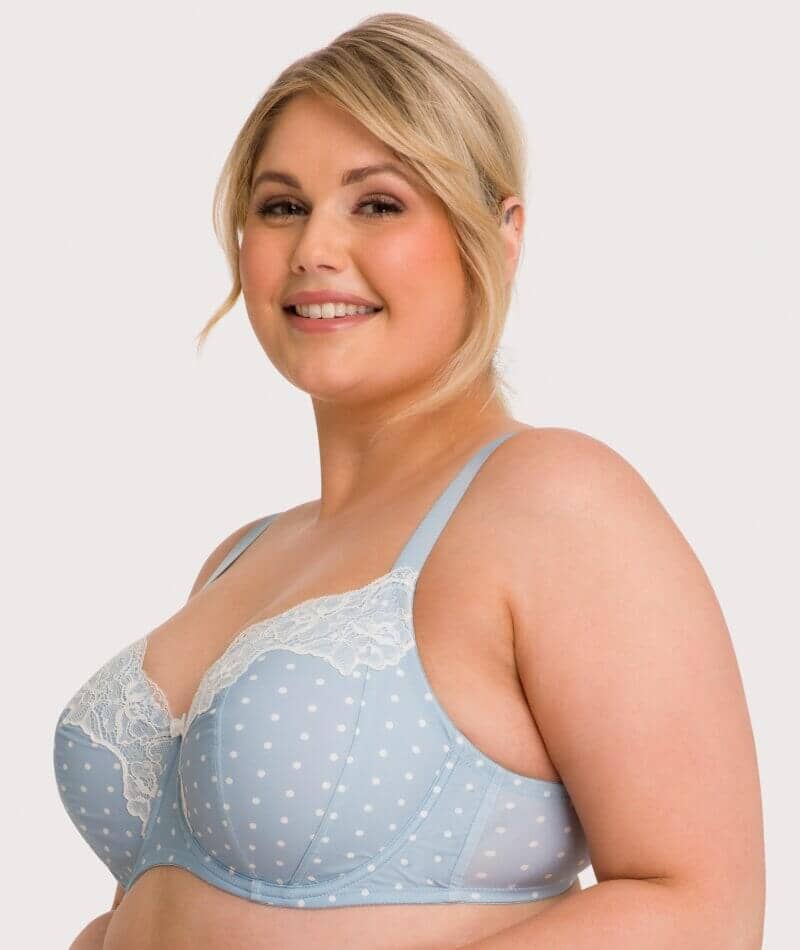Ava & Audrey Jacqueline Full Cup Underwired Bra - Blue/Ivory - Image 7