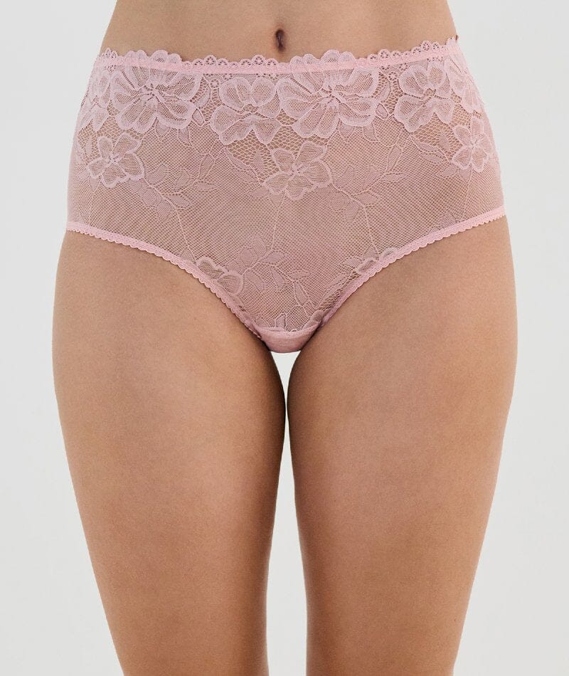 Bendon All Lacey Full Brief - Silver Pink