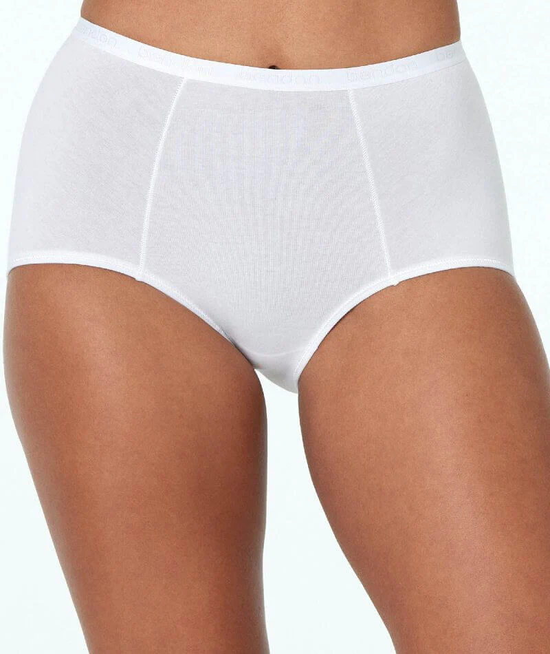 Bendon Body Cotton Trouser Brief - White