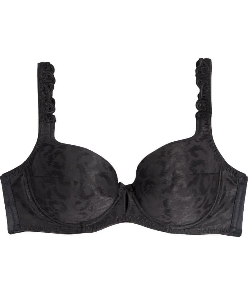 Bendon Damask Contour Underwire Bra - Black - Image 5