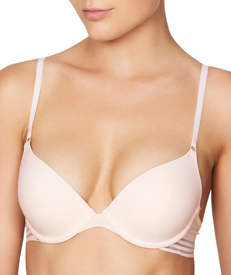 Bendon Stripe Elastic & Papertouch Demi Bra - Silver Peony - Image 6