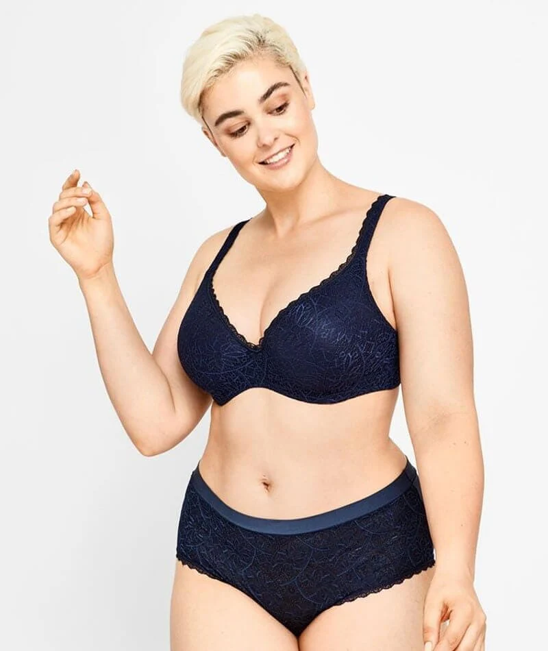 Berlei Barely There Lace Contour Bra - Navy - Image 8