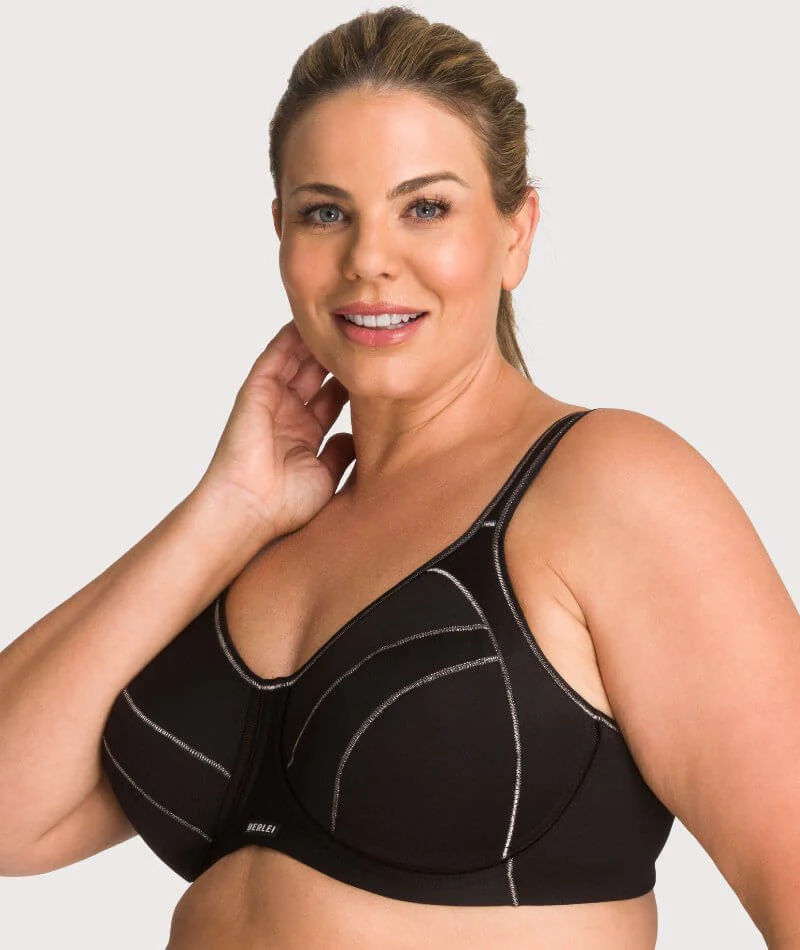 Berlei Full Support Sport Underwire Bra - Black - Image 3