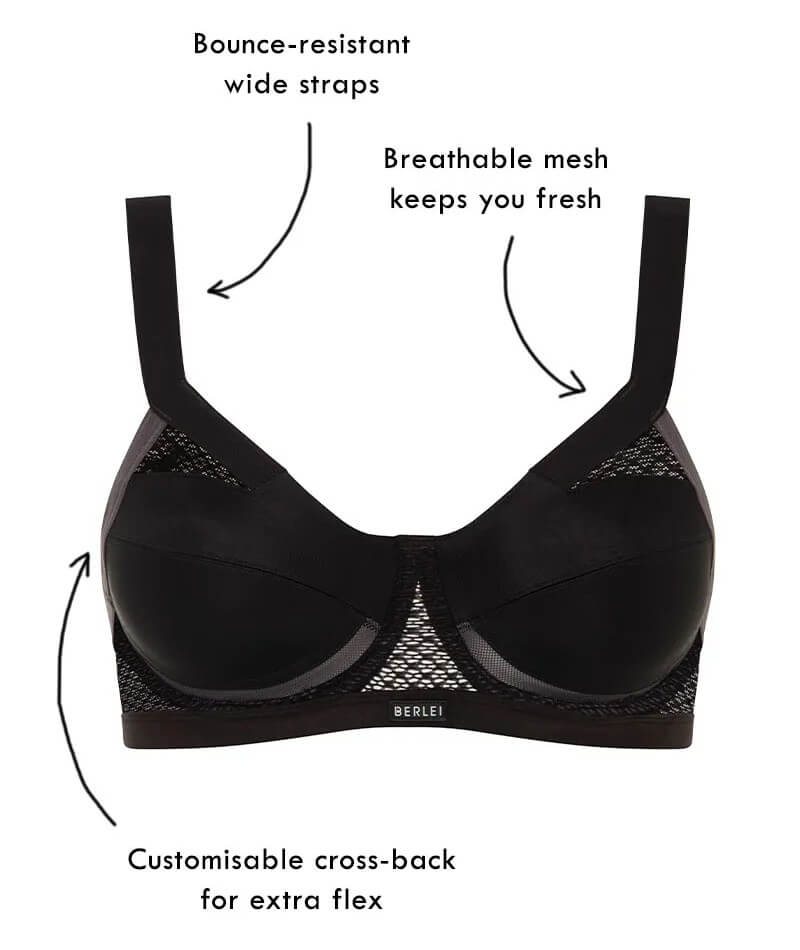 Berlei Shift Underwire Sports Bra - Black - Image 5