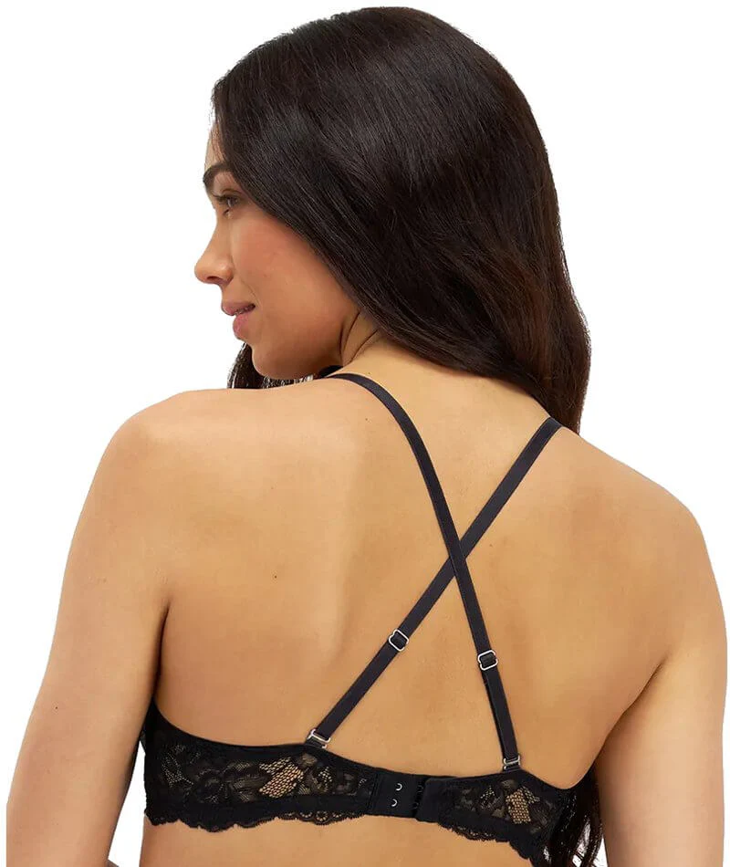 Temple Luxe by Berlei Lace Level 1 Push Up Bra - Black/Nude - Image 2
