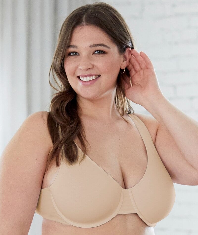Bestform Unlined Cotton Stretch T-Shirt Bra with Underwire 2 Pack - Sand - Image 3