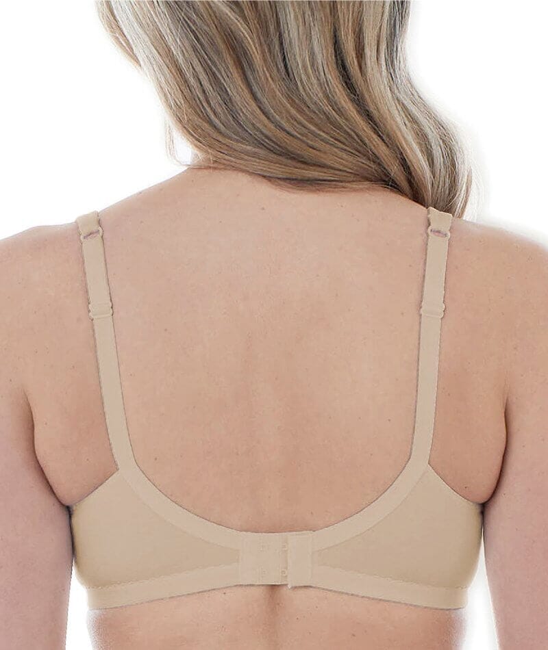 Bestform Unlined Cotton Stretch T-Shirt Bra with Underwire 2 Pack - Sand - Image 4