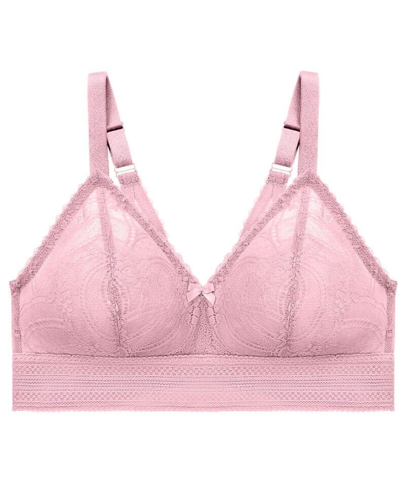 Glamorise Bramour Gramercy Luxe Lace Wire-free Bralette - Mauve - Image 5