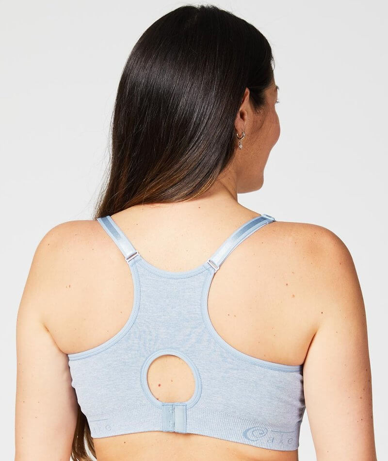 Cake Maternity Cotton Candy Seamless Sleep & Yoga Wire-free Nursing Bra - Heather Blue - Image 6