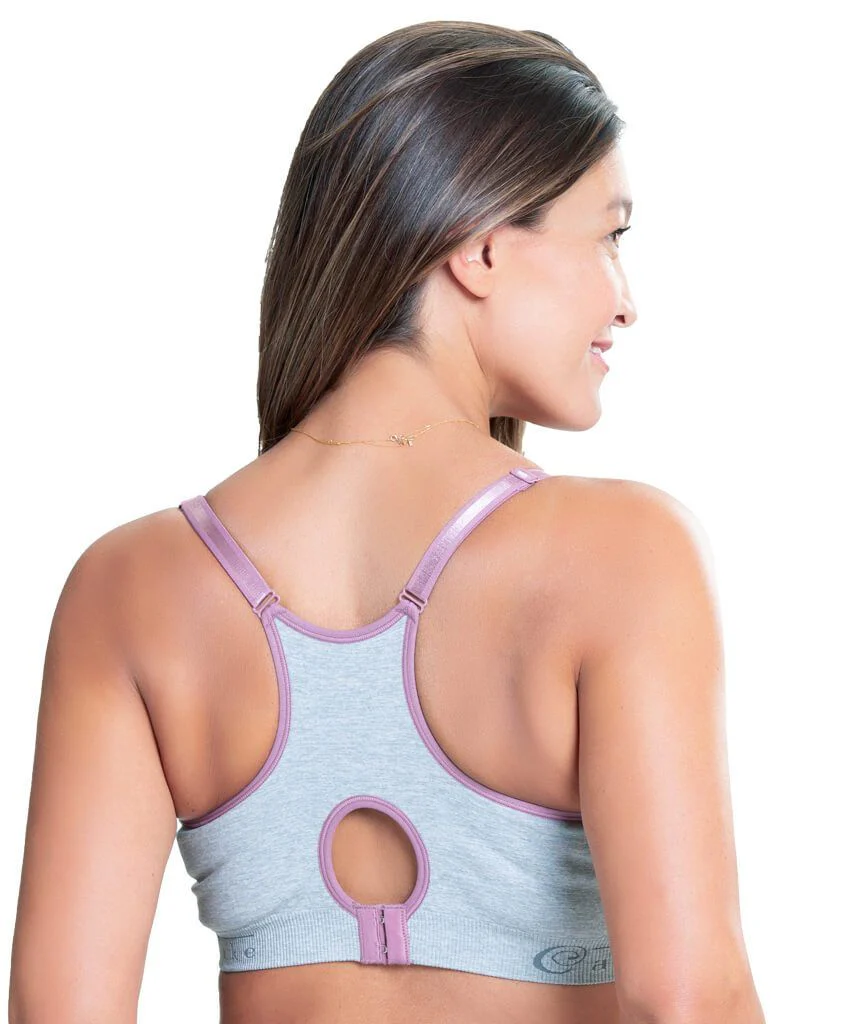 Cake Maternity Cotton Candy Seamless Sleep & Yoga Wire-free Nursing Bra - Heather Grey - Image 7