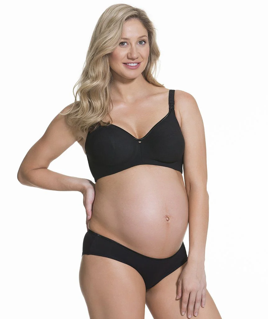 Cake Maternity Croissant Seamless Flexi Wire Nursing Bra -  Black - Image 4