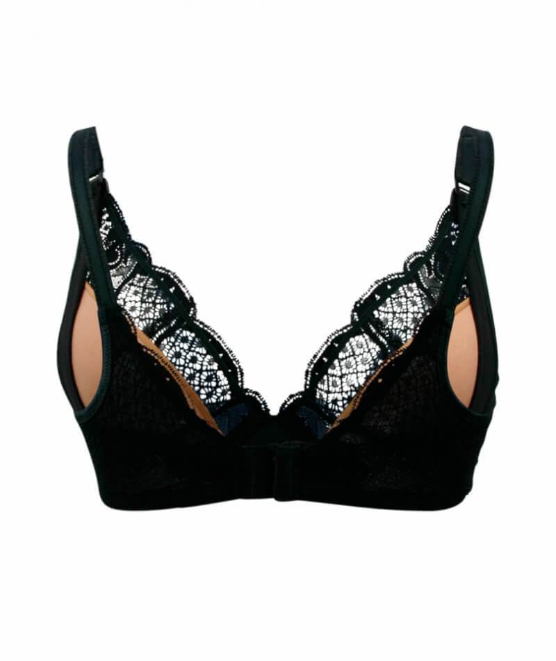 Cake Maternity Truffles Moulded Lace Cup Plunge Nursing Bra -  Black - Image 7