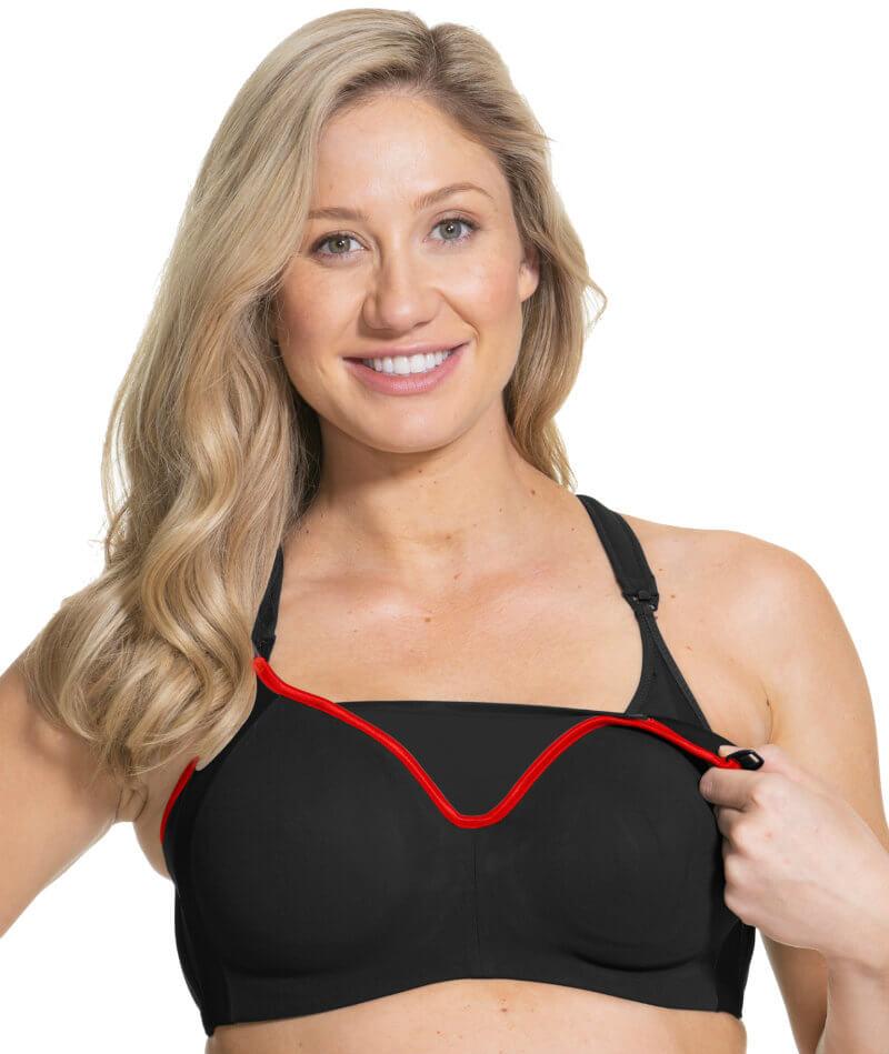 Cake Maternity Zest Flexi Wire High Impact Maternity & Nursing Sports Bra - Black - Image 3