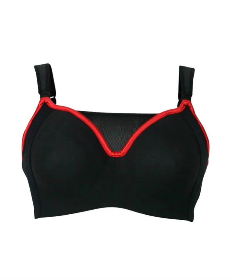 Cake Maternity Zest Flexi Wire High Impact Maternity & Nursing Sports Bra - Black - Image 4