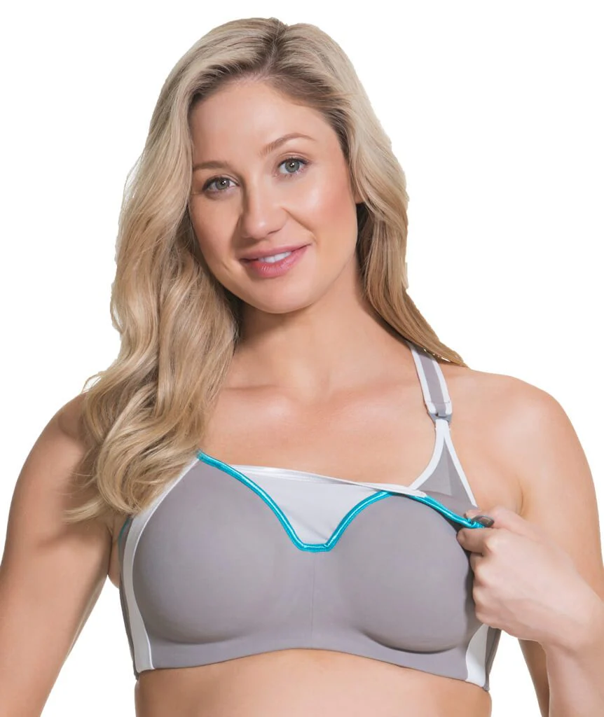 Cake Maternity Zest Flexi Wire High Impact Maternity & Nursing Sports Bra -  Grey - Image 3