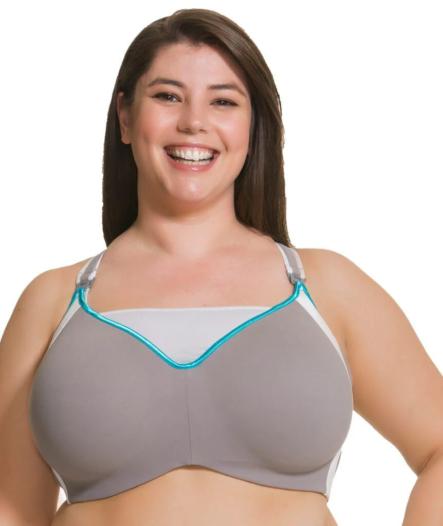 Cake Maternity Zest Flexi Wire High Impact Maternity & Nursing Sports Bra -  Grey - Image 4