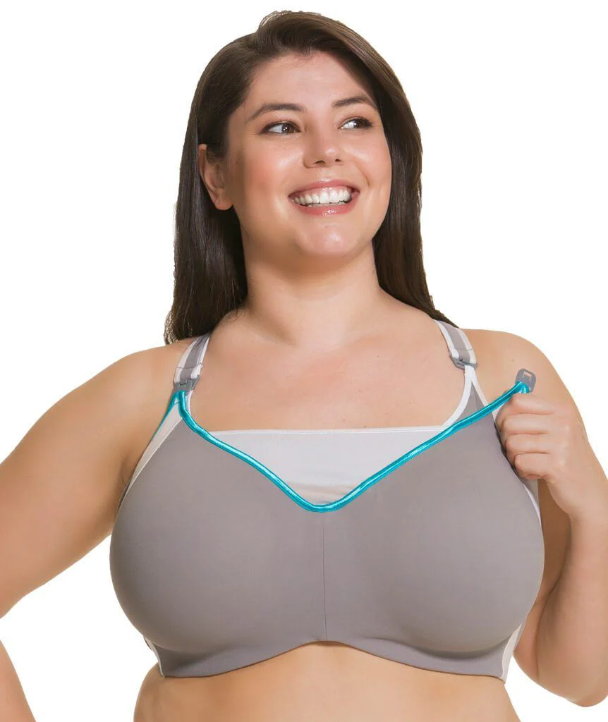 Cake Maternity Zest Flexi Wire High Impact Maternity & Nursing Sports Bra -  Grey - Image 6