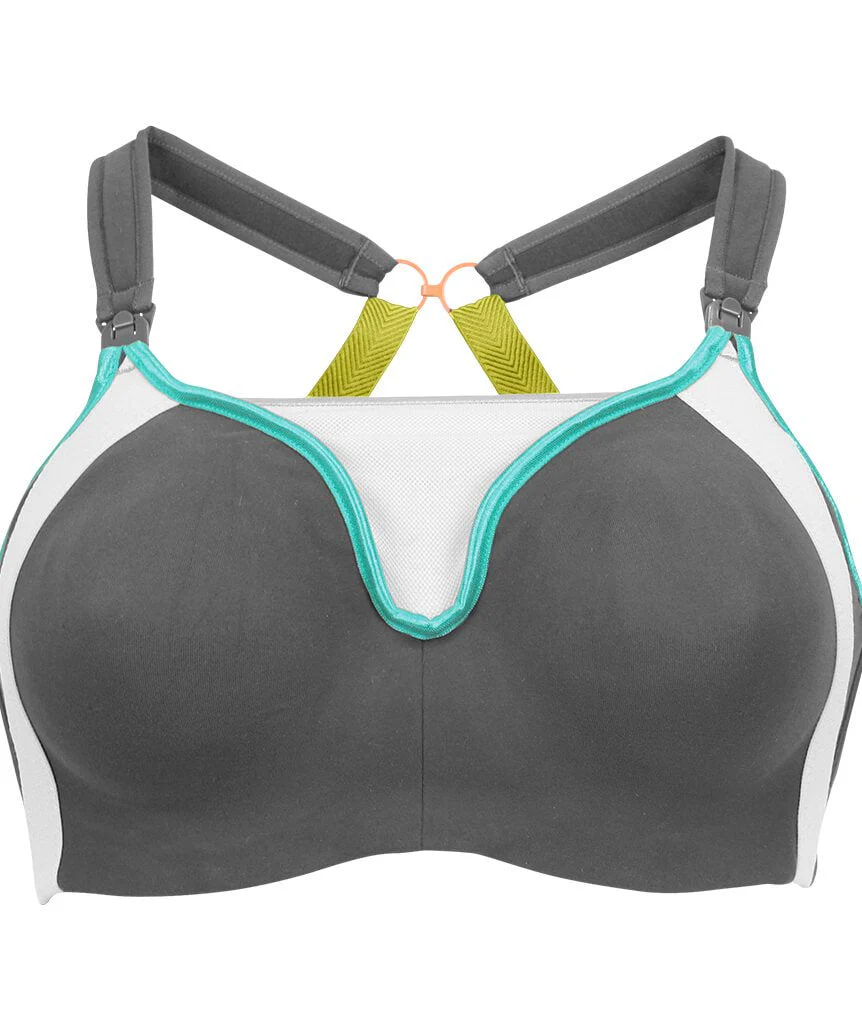 Cake Maternity Zest Flexi Wire High Impact Maternity & Nursing Sports Bra -  Grey - Image 8