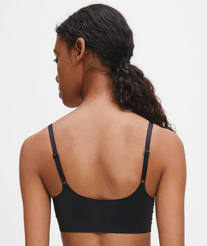 Calvin Klein Invisibles Comfort Lightly Lined Retro Bralette - Black - Image 2