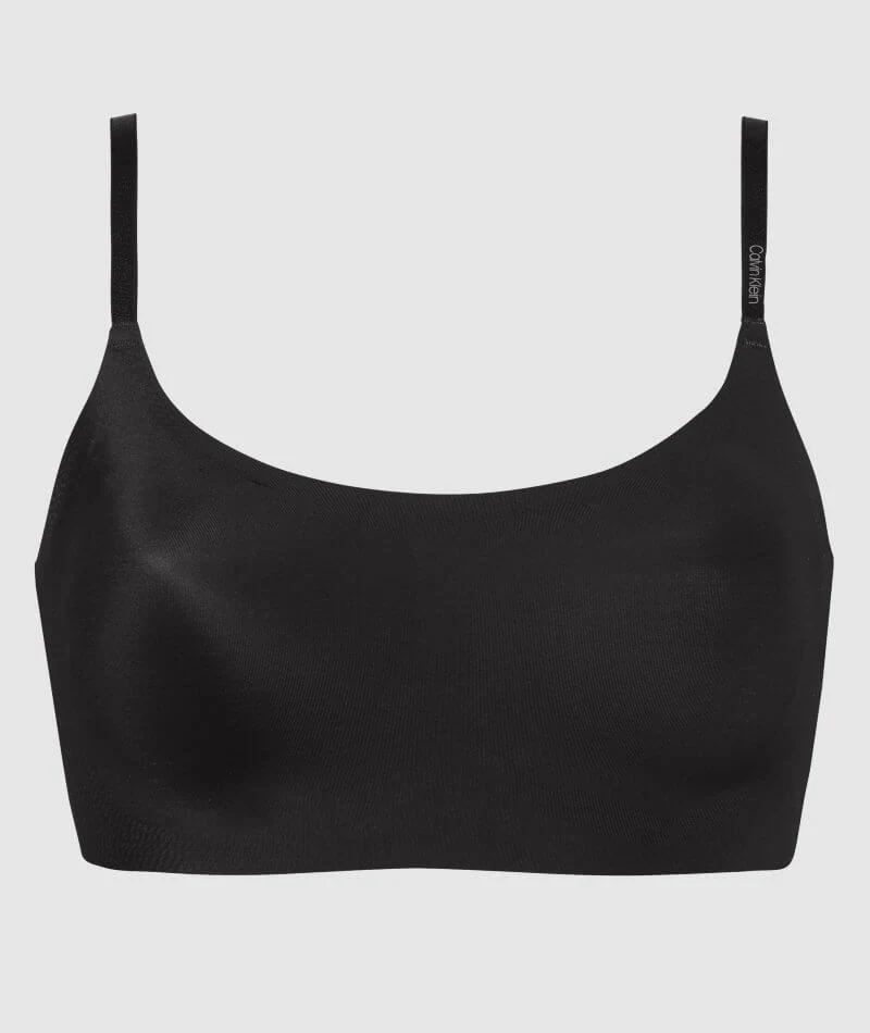 Calvin Klein Invisibles Comfort Lightly Lined Retro Bralette - Black - Image 7