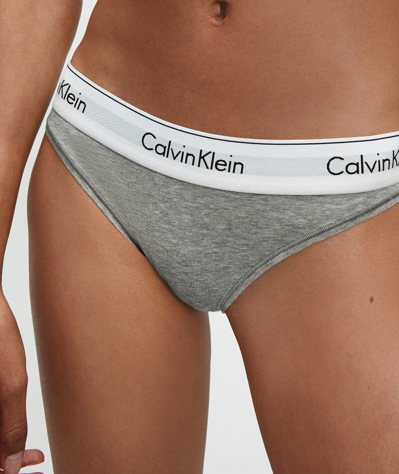 Calvin Klein Modern Cotton Bikini Brief - Grey Heather - Image 3