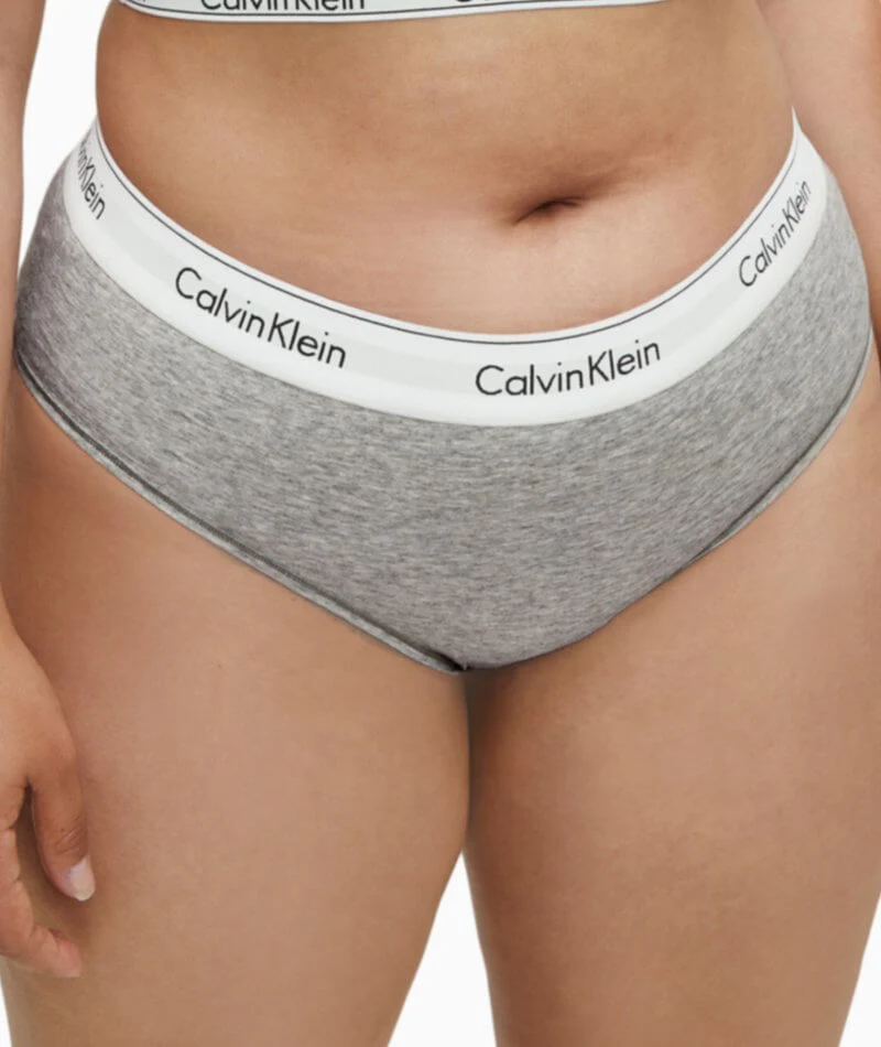 Calvin Klein Modern Cotton Plus Hipster Brief - Grey Heather - Image 3