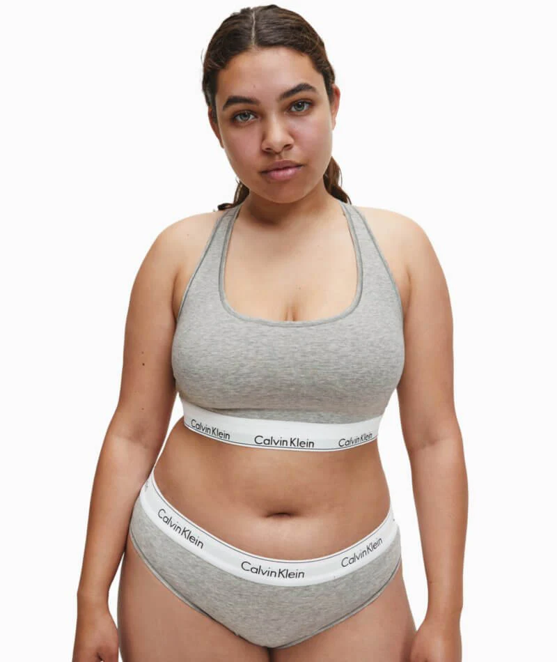 Calvin Klein Modern Cotton Plus Hipster Brief - Grey Heather - Image 6