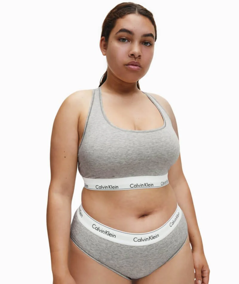 Calvin Klein Modern Cotton Plus Hipster Brief - Grey Heather - Image 8