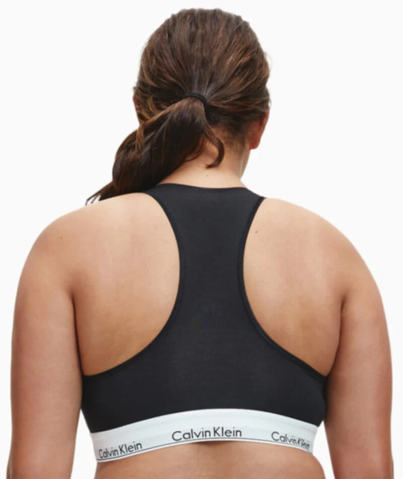 Calvin Klein Modern Cotton Plus Unlined Bralette - Black - Image 2