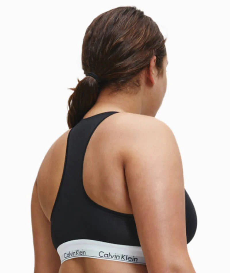 Calvin Klein Modern Cotton Plus Unlined Bralette - Black - Image 4