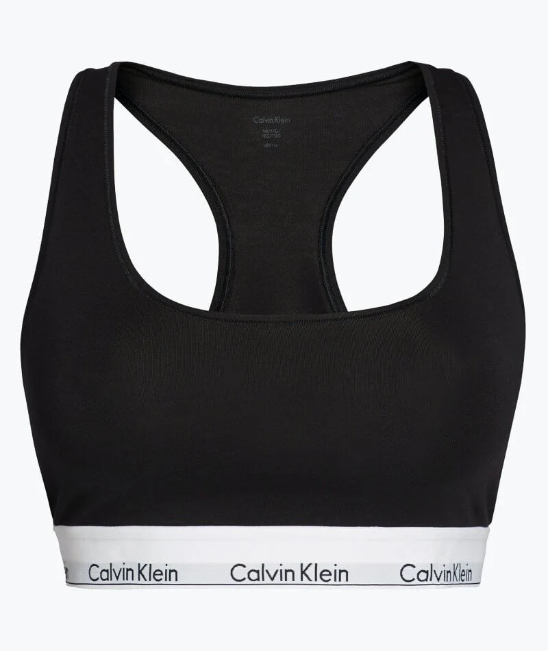 Calvin Klein Modern Cotton Plus Unlined Bralette - Black - Image 8